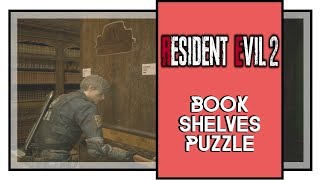 Resident Evil 2 Remake Library Book Shelves Puzzle Solution [upl. by Delos639]