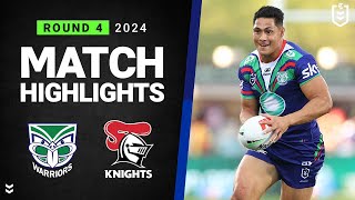 NRL 2024  Warriors v Knights  Match Highlights [upl. by Skiest]