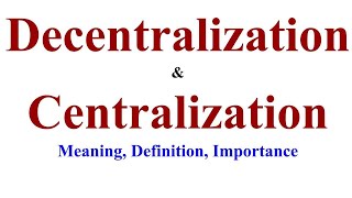 CENTRALIZATION AND DECENTRALIZATION I UGC NET I UPSC I Dr Komal Singh Chauhan [upl. by Ayoj320]