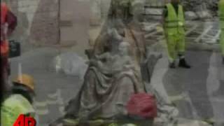 13thCentury Artifact Rescued After Italy Quake [upl. by Attayek]