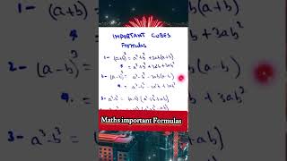 Maths important Formulas  Cubes important Formulas  Formulas  Maths tricks maths formulas [upl. by Tiffanie]