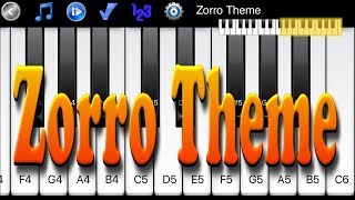 Zorro Theme  How to Play Piano Melody [upl. by Gwenette]