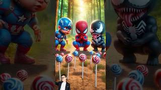 Who is best Spiderman vs Captain America vs Venom shorts spiderman [upl. by Aken]