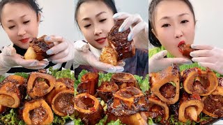 MUKBANG beef bone marrow ASMR  The best of delicious Quing food 602 [upl. by Joye]