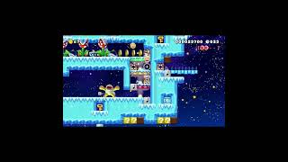 ☆【つるつる滑る雪山でSpeed run！】☆ snowy mountain by Řsらそ’▽’ Rs Raso shorts 🍄Super Mario Maker 2 cua [upl. by Eninnaj]