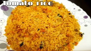 5min లో చేసుకునే టమాటో రైస్😋👌tomato riceleftover rice recipethriveni foods [upl. by Burack]