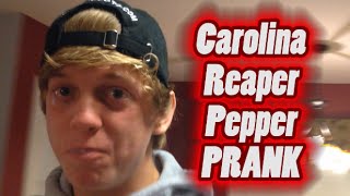 HOTTEST PEPPER IN THE WORLD PRANK quotCarolina Reaperquot [upl. by Artemahs21]