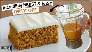 The Easiest CARROT CAKE RECIPE using a Blender [upl. by Annawaj]