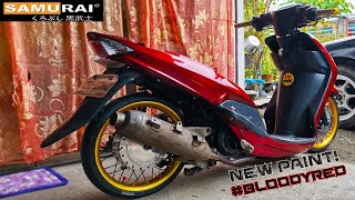 Yamaha Mio Sporty Repaint Fairings  DARK CANDY RED  Shoutouts [upl. by Yob]