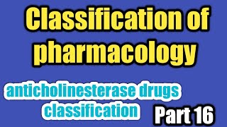 classification of pharmacologyanticholinesterase drugs classification [upl. by Wickner]