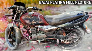 Bajaj  Platina Complete Restoration  Old Platina Motorcycle Modified  Bike Restoration  QBR [upl. by Gentilis]