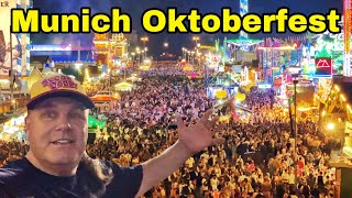 Oktoberfest Munich 2023 night time full tour best day ever [upl. by Schweitzer]