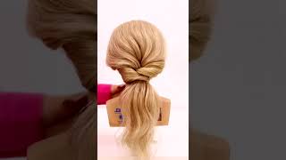 Easy Ponytail without Hair Tie Shorts [upl. by Eelan]