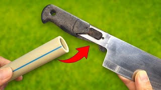 New Method Few People Know this Simple Way to Attach a Knife How to Restore a Rusty Knife [upl. by Ymrej147]