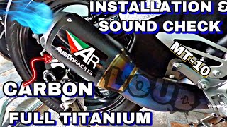 Installing AUSTIN RACING GP1R Titanium SlipOn with Mid Pipe on my MT10  Sound Check [upl. by Elaen]