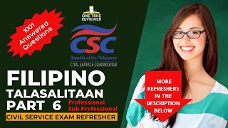 FILIPINO  TALASALITAAN Vocabulary  Part 6  CIVIL SERVICE EXAM REVIEWER  Can you score 810 [upl. by Beaver888]