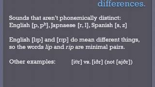 Introduction to Phonetics and Phonology 2 [upl. by Perloff]