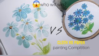 paper and cloth painting Compitition lets see who will win🤔🦋 [upl. by Furiya]