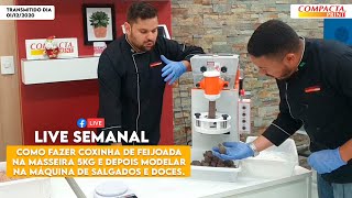 Como Fazer Coxinha de Feijoada na Masseira 5kg e Modelar na Máquina de Salgados  🎥 Live Receita 👨‍🍳 [upl. by Lillywhite41]