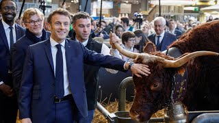 Le Salon de lagriculture ouvre ses portes à Paris Emmanuel Macron au contact du monde rural [upl. by Paton]