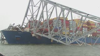 Dali cargo ships leaves Virginia for China [upl. by Sire]