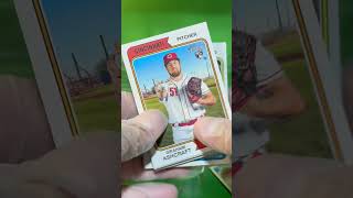 2023 Topps Heritage MLB baseball cards Pack Opening Hanger Pack Rip Pulled a sweet Mookie Betts card [upl. by Nodyarg]