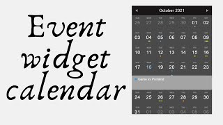 Event widget calendar html CSS javascript  Source code [upl. by Nomaj]