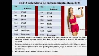 Calendario de entrenamiento Mayo 2024 [upl. by Drewett498]