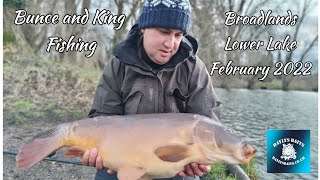 Carp fishing on Broadlands Lower Lake February 2022 [upl. by Jobey805]