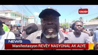 Manifestasyon Revèy Nasyonal pou chavire KPT a ak pm Garry Conille [upl. by Wina]