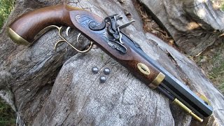 50 Cal Flintlock Pistol Loading and Shooting [upl. by Aracaj]