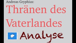 Tränen des Vaterlandes Analyse und Interpretation Gryphius Sonett Barock [upl. by Aenyl]