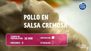 Receta fácil de pollo en salsa blanca y cremosa​ [upl. by Ettennad]