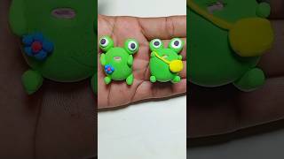 Frog Buddies clay diye banana shorts shortsvideo art jennohandcrsfts Bank [upl. by Mahsih]