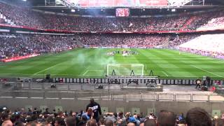 AJAX  PSV 2482014 13  Opkomst [upl. by Vanderhoek134]