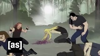 Dethklok Runs Away  Metalocalypse  Adult Swim [upl. by Iruam]