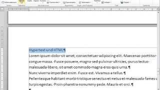 MS Word Inhaltsverzeichnis Hyperlinks Textmarken [upl. by Issirk628]