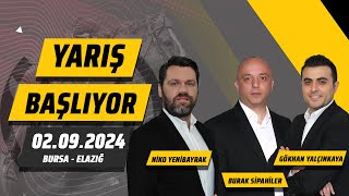 2 Eylül 2024  Bursa ve Elazığ Yarış Tahminleri Niko Yenibayrak Burak Sipahiler Gökhan Yalçınkaya [upl. by Amhser875]