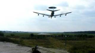 Nato E3A AWACS landing  Geilenkirchen GKE Airbase 2 [upl. by Carlson604]