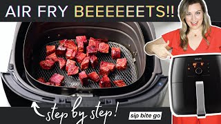 Air Fried Beets  Roasted Root Vegetables in Air Fryer Quick Look [upl. by Retsev]