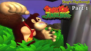 Donkey Kong Jungle Beat Zanys Playthrough Part 1 [upl. by Ergener]