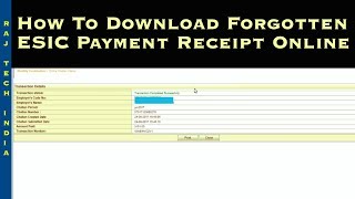 ESIC Challan Receipt Print  ESIC Paid Challan Download [upl. by Llenyar]