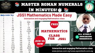 Master Roman Numerals in Minutes  JSS1 Mathematics Made Easy  1st term jss1 scheme of work [upl. by Ayimat8]