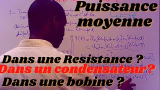 Puissance en régime sinusoidal forcé  Puissance moyenne [upl. by Roter622]