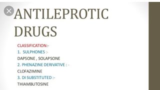 Antileprosy Drugs Dapsone pharmacology Rifampicin pharmacology ClofazimineEthambutol [upl. by Goran724]