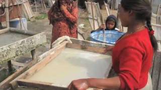 Handmade Paper Making Operation in Kathmandu Nepal  Art Life w Pangeality Productions [upl. by Ybur]