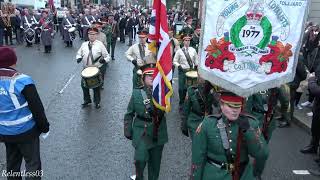 Castlederg Young Loyalists No3  ABOD Shutting The Gates Parade 021223 4K [upl. by Eigla]