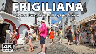 Frigiliana 💐 Beautiful White Village in Costa del Sol Málaga  4K UHD Virtual Walking Tour Spain [upl. by Osnofledi]