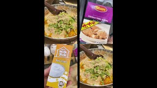 Chicken white korma recipe by haniya noorچکن وائٹ قورمہ آسان ترکیب کے ساتھQuick easy white korma [upl. by Aicirpac]