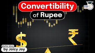 Convertibility of Rupee What is Pros amp Cons of Convertibility of Rupee  Indian Economy  UPSC GS3 [upl. by Ynnav]